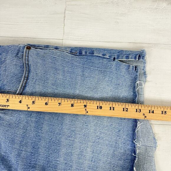 Abercrombie & Fitch The Mom Short Size 35 / 20 High Rise Curve Love Light Wash - Picture 13 of 14